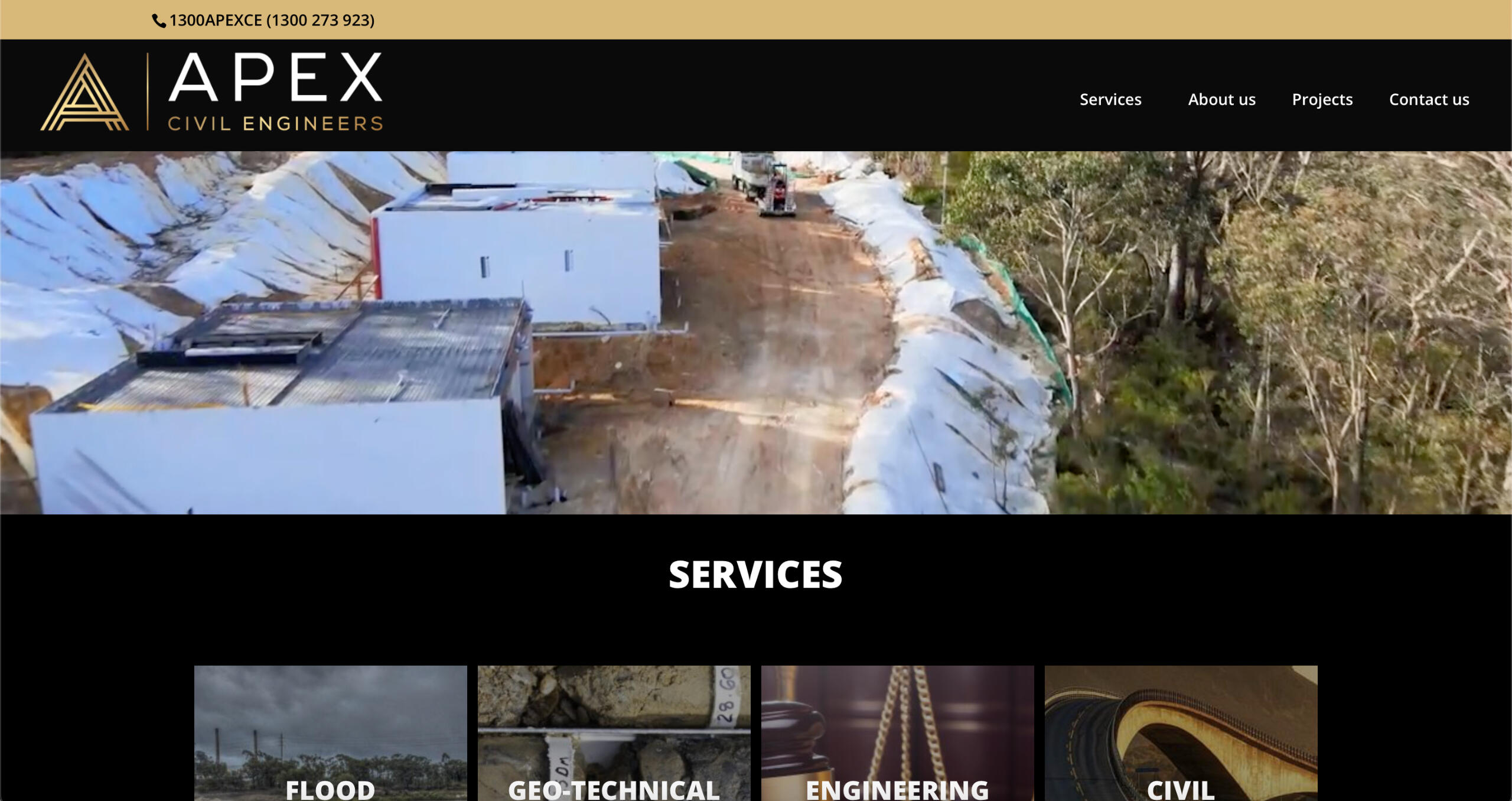 Apex Civil Engineers website